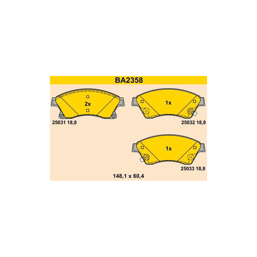 Barum Ba2358 Brake Pad Set