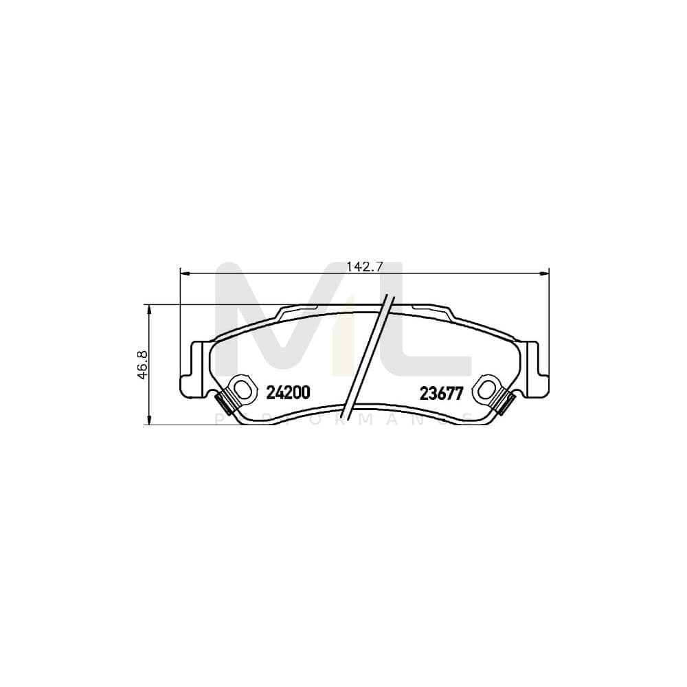 Hella 8DB 355 011-921 Brake Pad Set With Acoustic Wear Warning