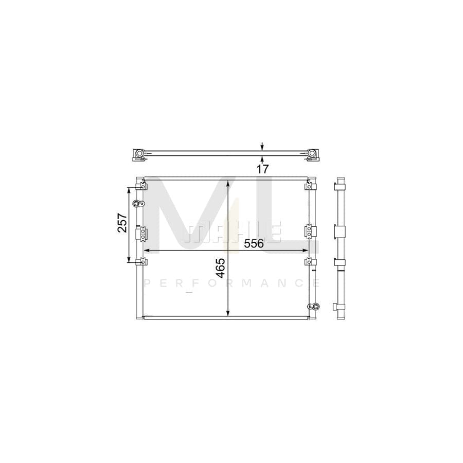 MAHLE ORIGINAL AC 474 000S Air conditioning condenser for TOYOTA Land Cruiser Prado 90 (J90) without dryer | ML Performance Car Parts