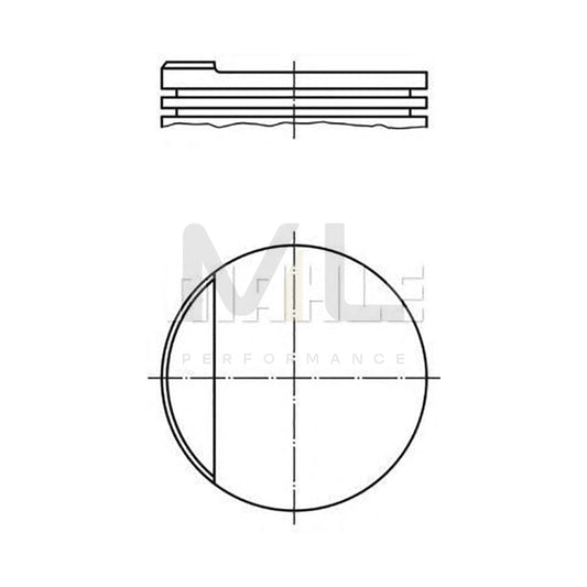 MAHLE ORIGINAL 034 53 01 Piston 81,26 mm, with piston rings | ML Performance Car Parts