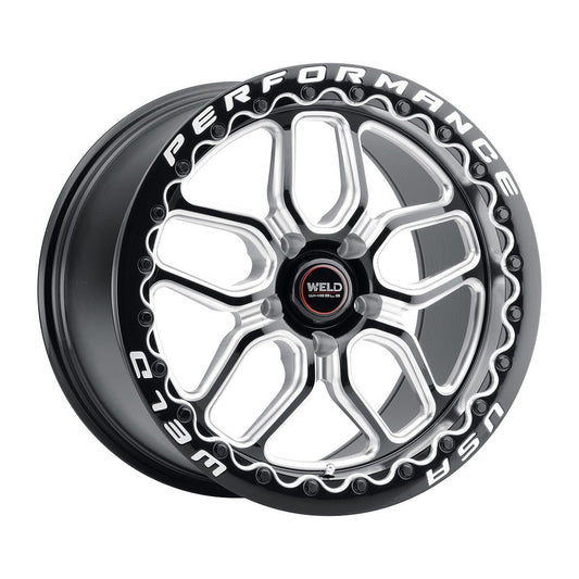 Weld S90782022P52 Laguna Beadlock S907 Wheel 18x12 5x120 ET52 BS8.5 Gloss Black MIL - DIA