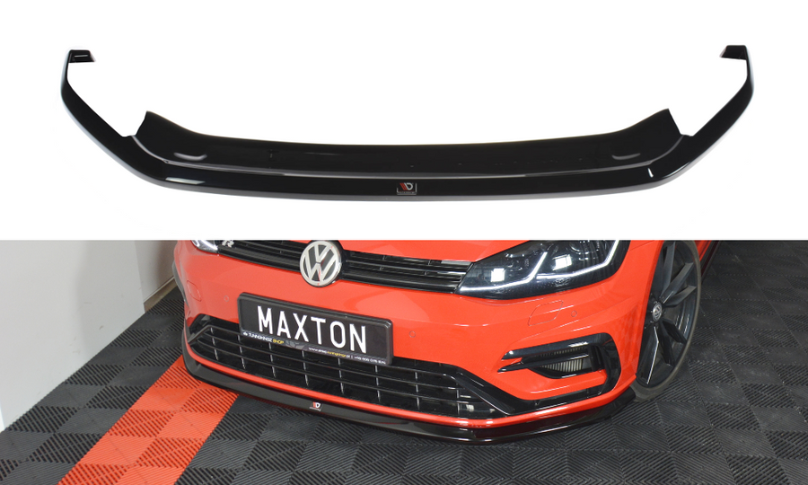 Maxton Design VW-GO-7F-R-FD6T Front Splitter V.6 Volkswagen Golf R / R-Line MK7.5 | ML Performance US Car Parts