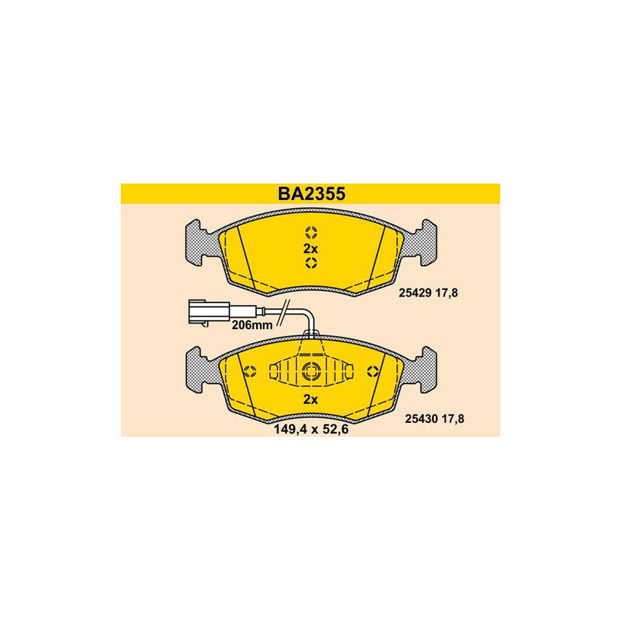 Barum Ba2355 Brake Pad Set
