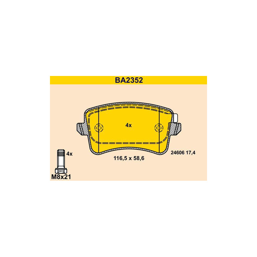 Barum Ba2352 Brake Pad Set