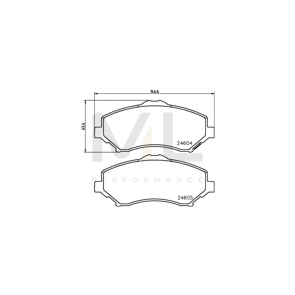 Hella 8DB 355 014-231 Brake Pad Set With Acoustic Wear Warning, With Accessories