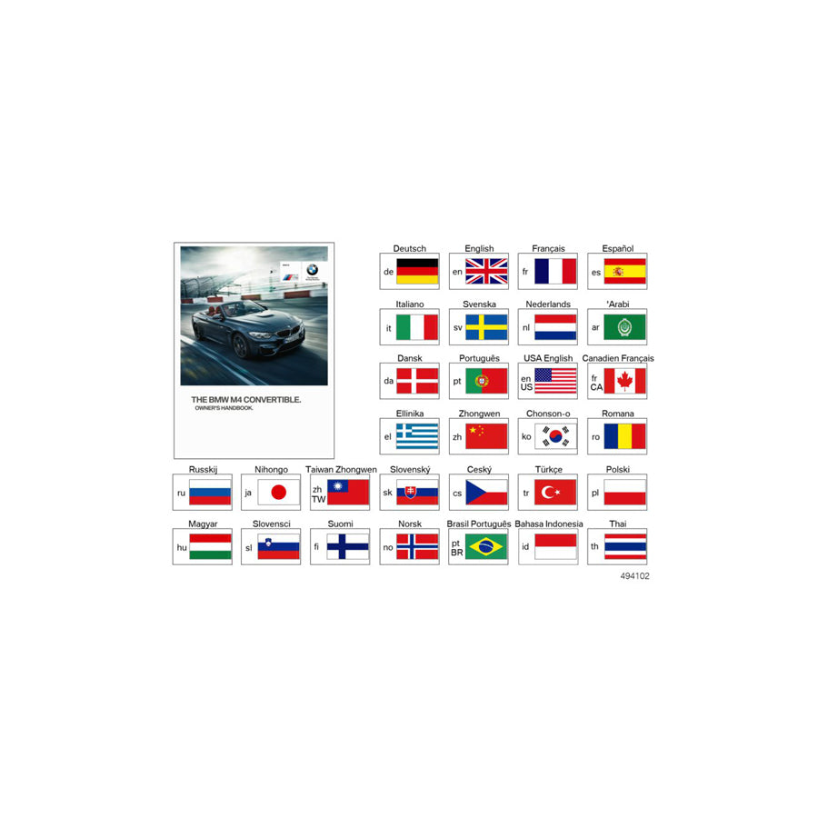 Genuine BMW 01402928925 Owner's Handbook For F83 M4 RO (Inc. M4) | ML Performance US Car Parts