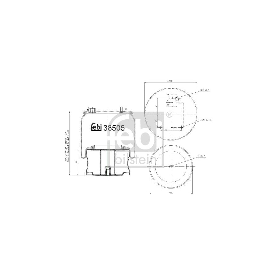 Febi Bilstein 38505 Boot, Air Suspension