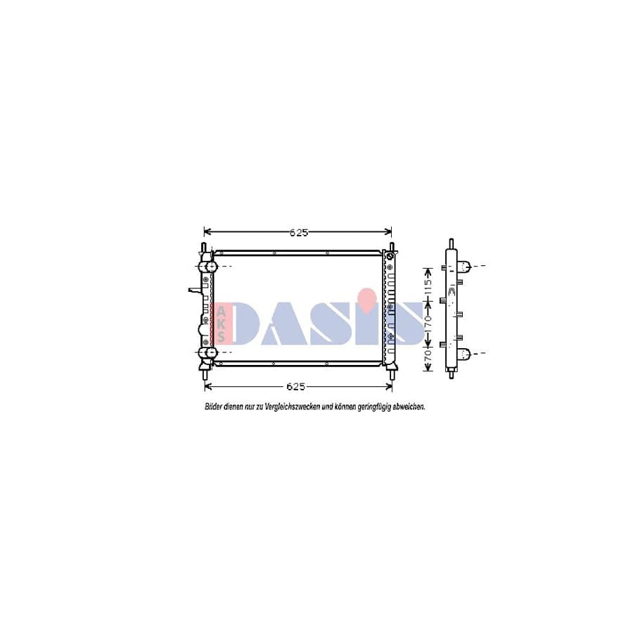 AKS Dasis 080047N Engine Radiator