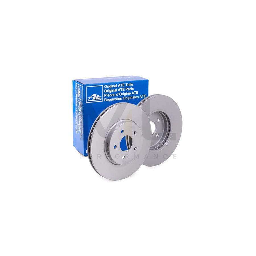 ATE 24.0124-0161.1 Brake Disc Vented, Coated  - 1 piece