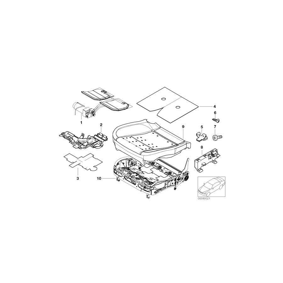 Genuine BMW 61138365551 E39 E38 Plug-In Connection Bracket (Inc. 740iL, 730iL & 535i) | ML Performance US Car Parts