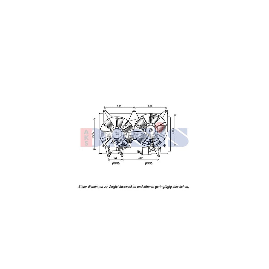 AKS Dasis 118041N Fan, Radiator for Mazda CX-7 (Er)