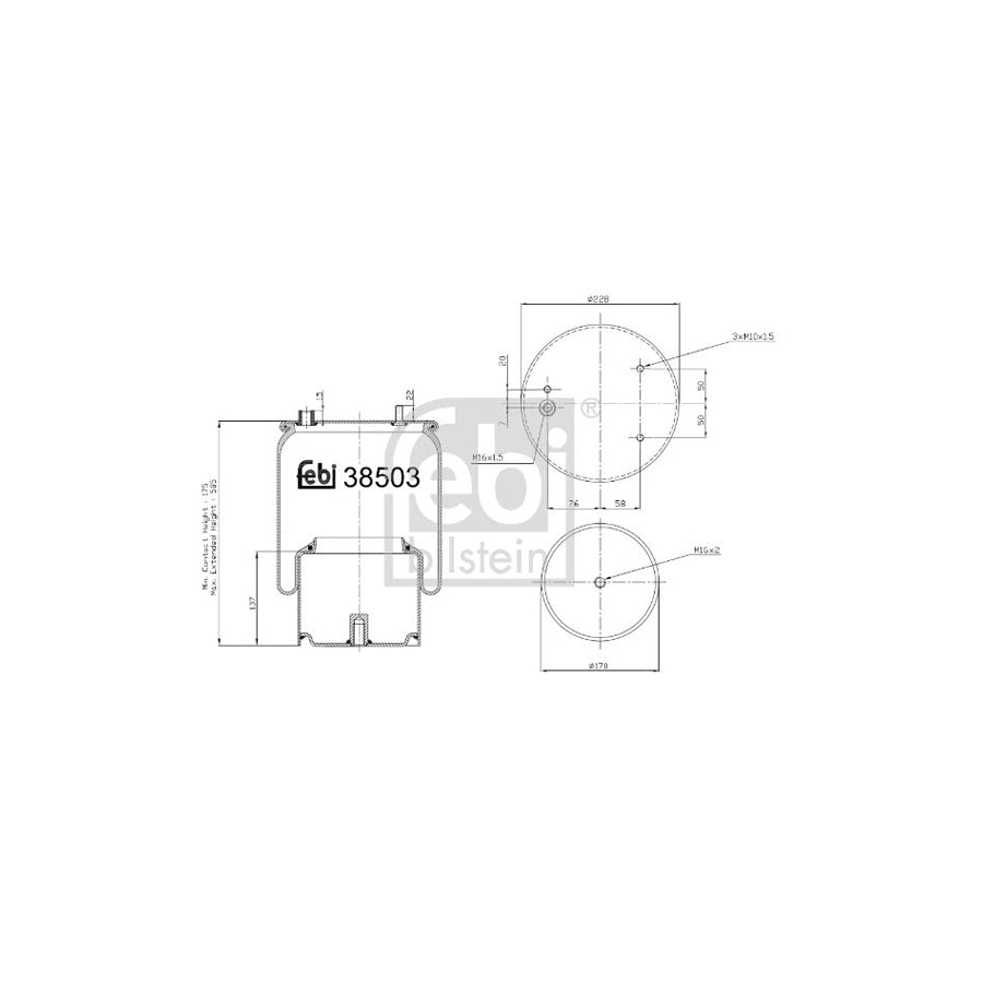 Febi Bilstein 38503 Boot, Air Suspension