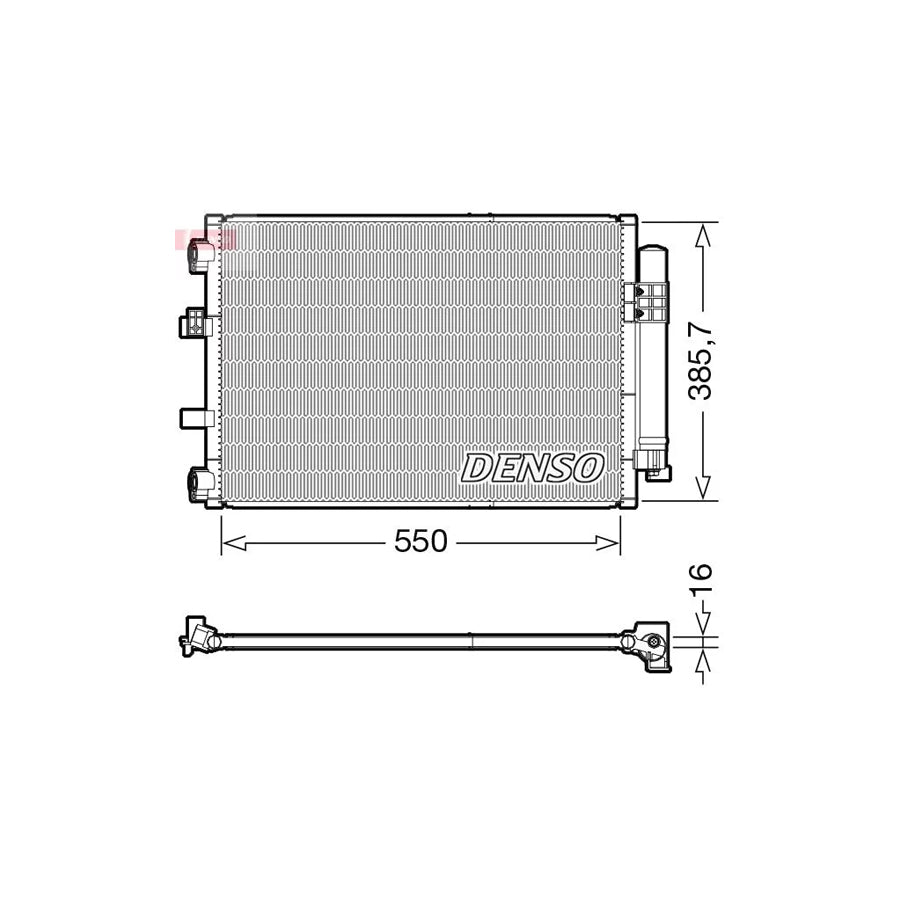 DENSO DCN10043 Air Conditioning Condenser