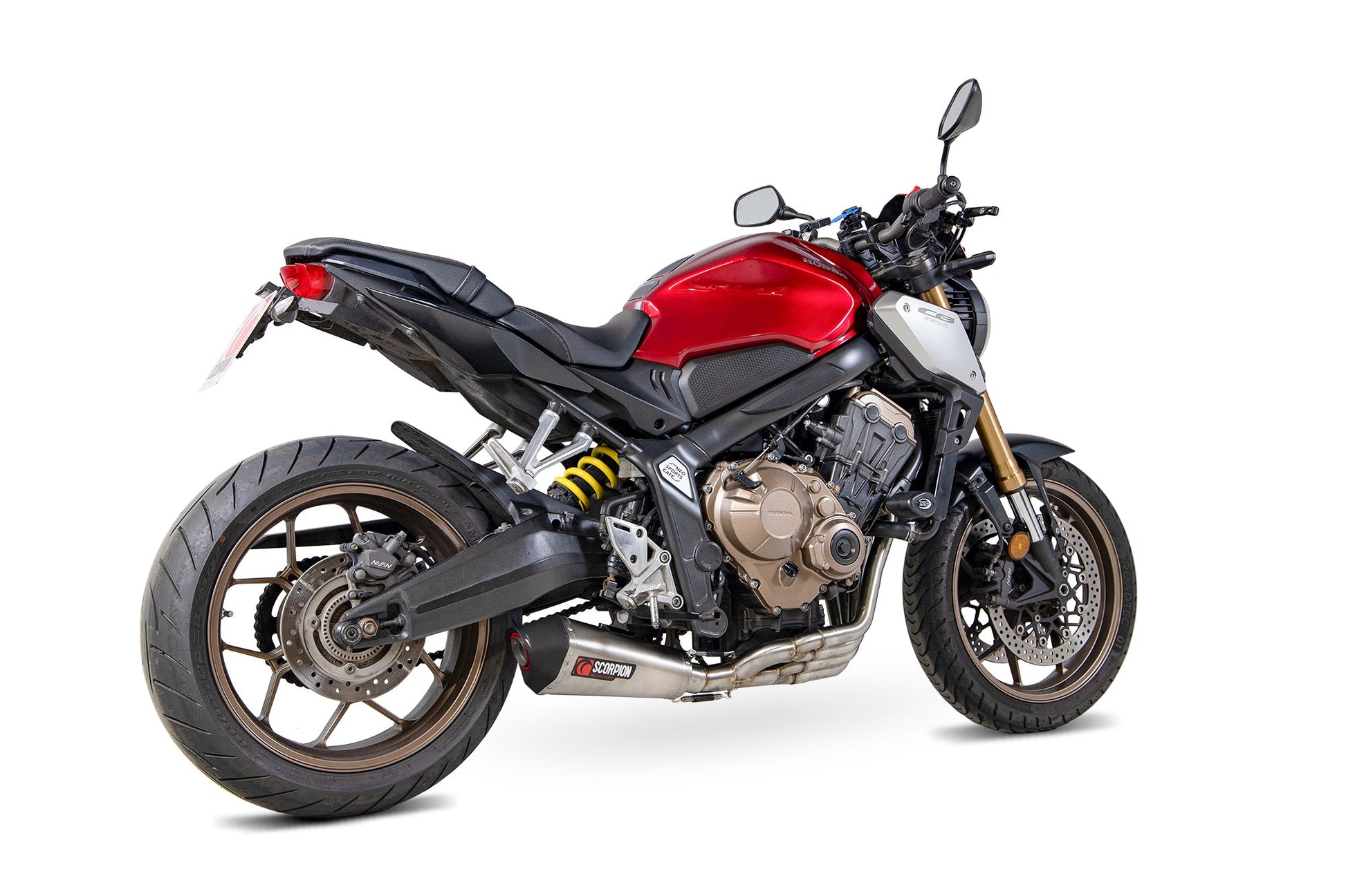 Scorpion RHA196SYSSEO Honda CB650R Neo Sports Cafe Serket Taper Full System - Brushed Stainless Steel Sleeve | ML Performance US US