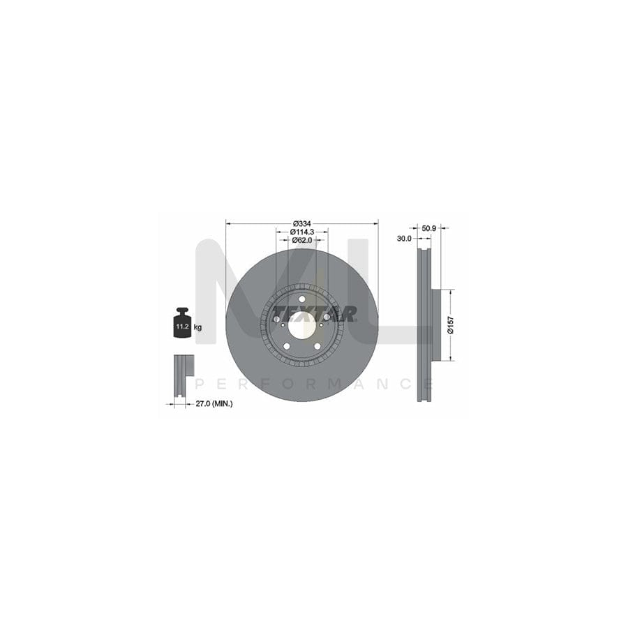 TEXTAR 92147800 Brake Disc Externally Vented, without wheel hub, without wheel studs | ML Performance Car Parts