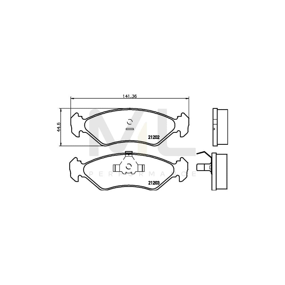 Hella 8DB 355 007-391 Brake Pad Set Not Prepared For Wear Indicator