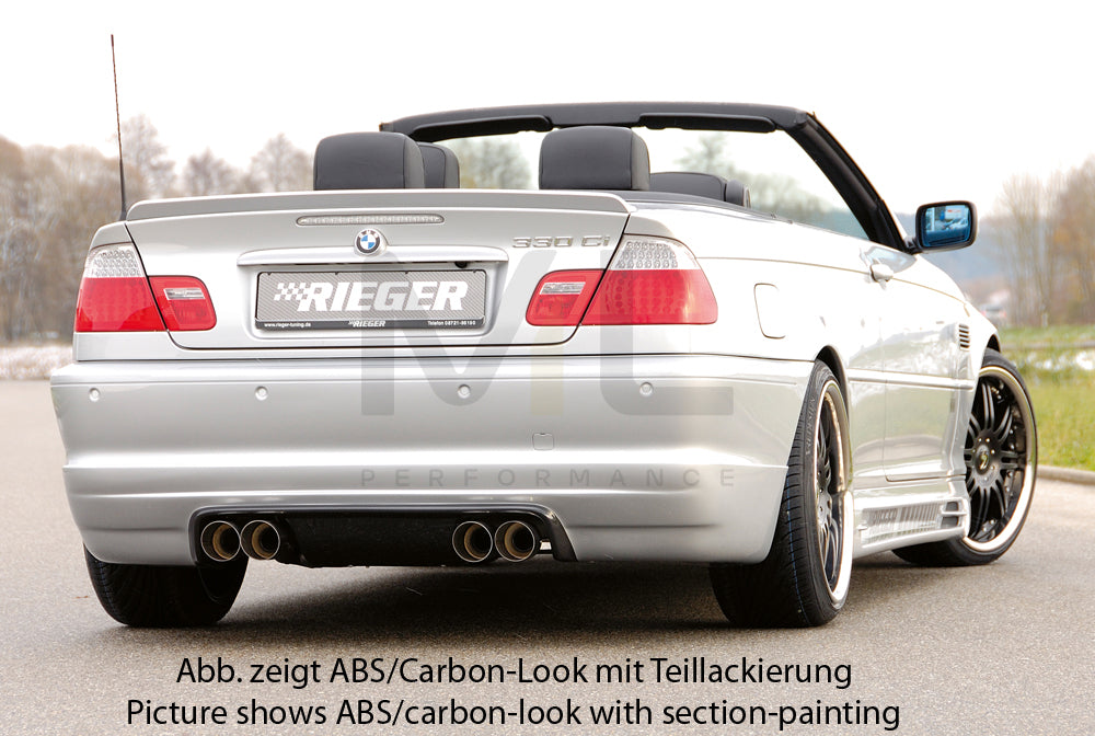 Rieger 00050113 BMW 3 Series E46 Rear Diffuser 2 | ML Performance UK Car Parts