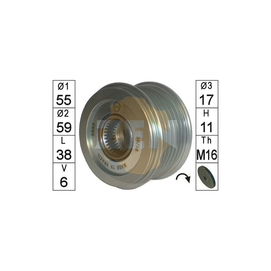 Era ZN5663 Alternator Freewheel Clutch