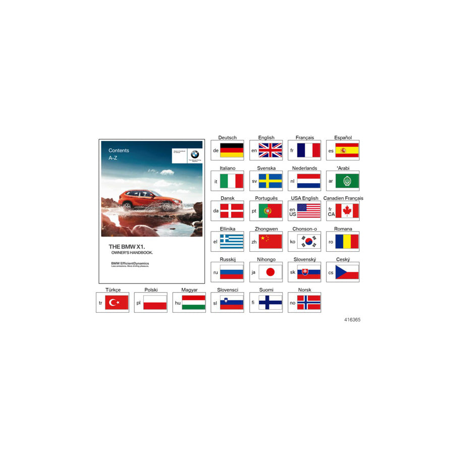 Genuine BMW 01402954959 Owner's Manual For E84 W/O Idrive RU (Inc. X1 28iX, X1 16i & X1 18d) | ML Performance US Car Parts