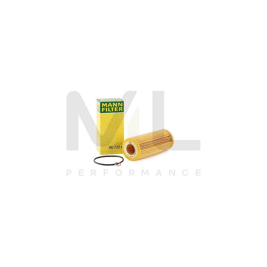 MANN-FILTER HU 722 x Oil Filter with seal, Filter Insert