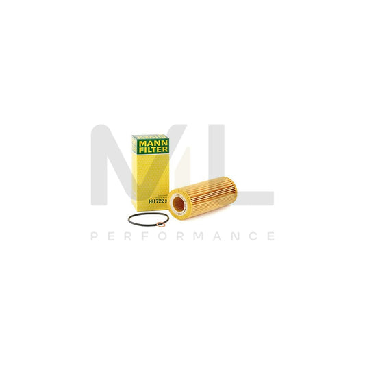 MANN-FILTER HU 722 x Oil Filter with seal, Filter Insert