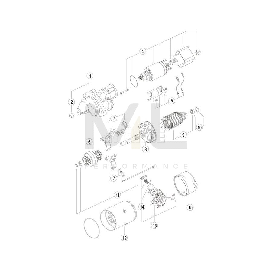 MAHLE ORIGINAL MS 299 Starter motor for PORSCHE Boxster (987) 12V 3,2kW, Teeth Quant.: 10 | ML Performance Car Parts