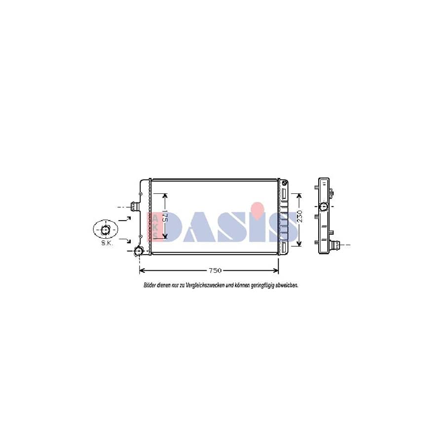 AKS Dasis 080048N Engine Radiator for Fiat Punto II Hatchback (188)