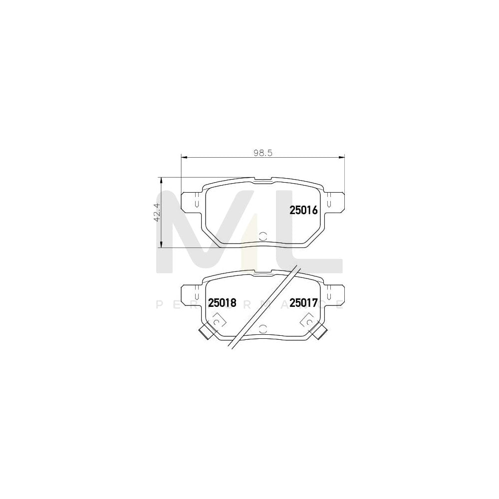 Hella 8DB 355 014-991 Brake Pad Set With Acoustic Wear Warning