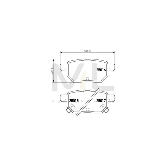 Hella 8DB 355 014-991 Brake Pad Set With Acoustic Wear Warning