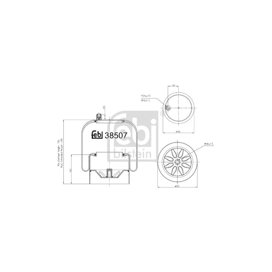 Febi Bilstein 38507 Boot, Air Suspension