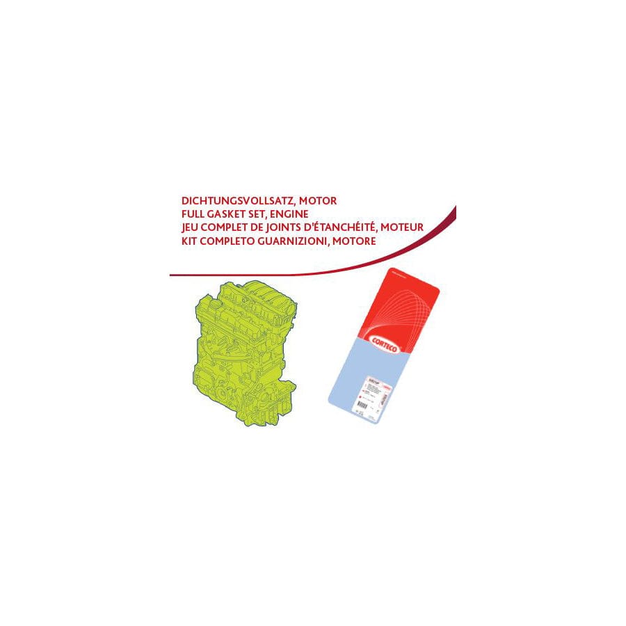Corteco 83404007 Full Gasket Set, Engine