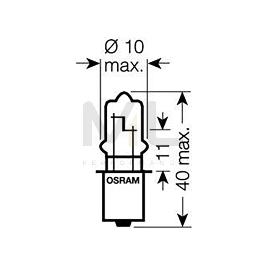 OSRAM 64130 Headlight bulb PX13,5s, 6V, 15W