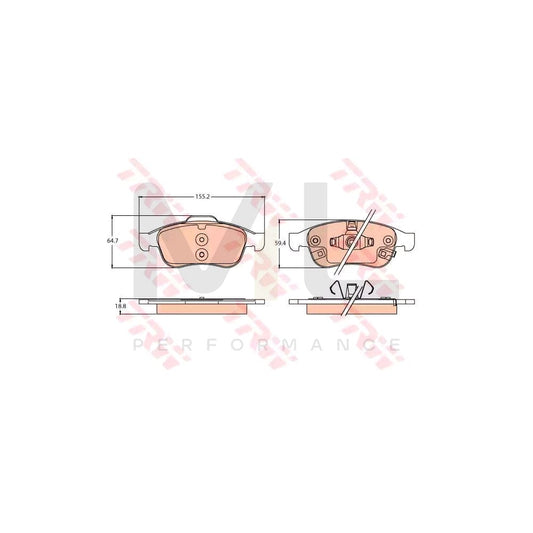 TRW Gdb2111 Brake Pad Set With Acoustic Wear Warning | ML Performance Car Parts