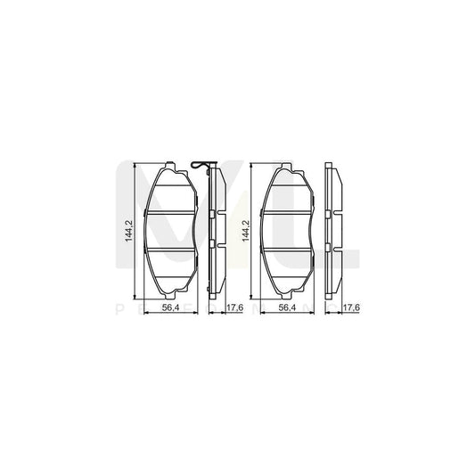 Bosch 0986495353 Brake Pad Set For Chevrolet Epica Saloon With Acoustic Wear Warning, With Anti-Squeak Plate BP1645 | ML Performance Car Parts