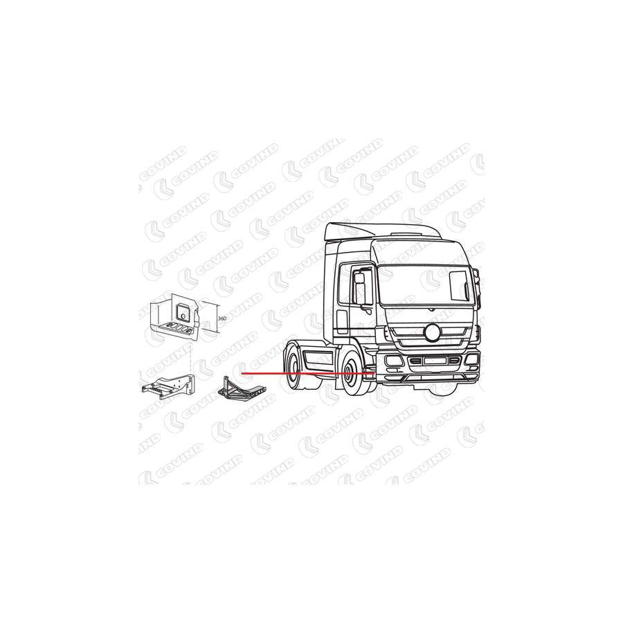 Covind 943/234 Holder, Footboard