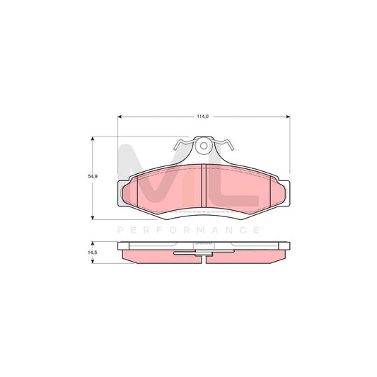 TRW Gdb3172 Brake Pad Set Not Prepared For Wear Indicator | ML Performance Car Parts