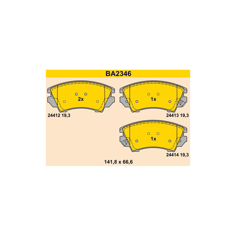 Barum Ba2346 Brake Pad Set