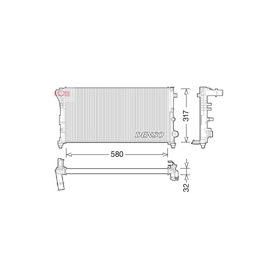 DENSO DRM09089 Engine Radiator for Fiat Panda II Hatchback (169)
