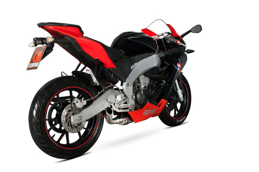 Scorpion AP54SEO Aprilia RS4 125 Underbelly Slip-On - Stainless Steel Sleeve | ML Performance US US