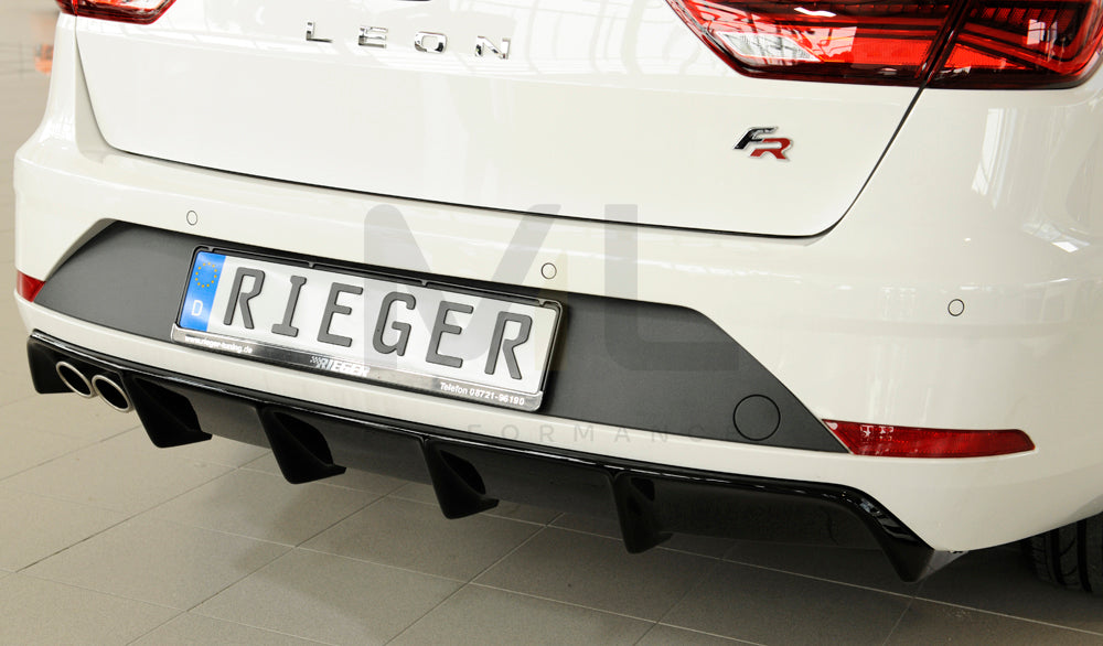 Rieger 00088176 SEAT 5F Leon FR Rear Diffuser 8 | ML Performance UK Car Parts