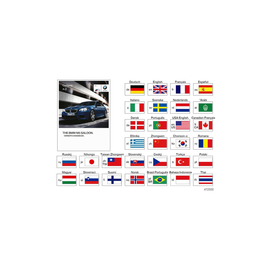 Genuine BMW 01402954339 Owner's Manual For F10 M5 ENUS (Inc. M550dX & M5) | ML Performance US Car Parts