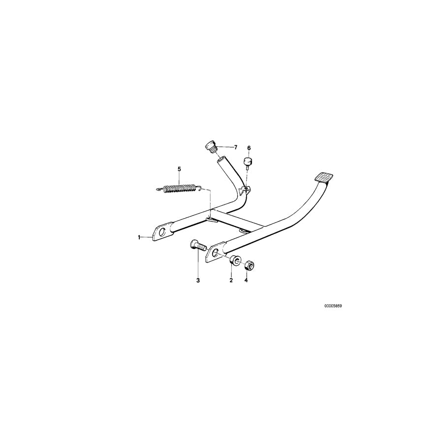 Genuine BMW 46522316347 Center Stand F Low Exhaust System (Inc. R 100 GS) 1 | ML Performance US Car Parts