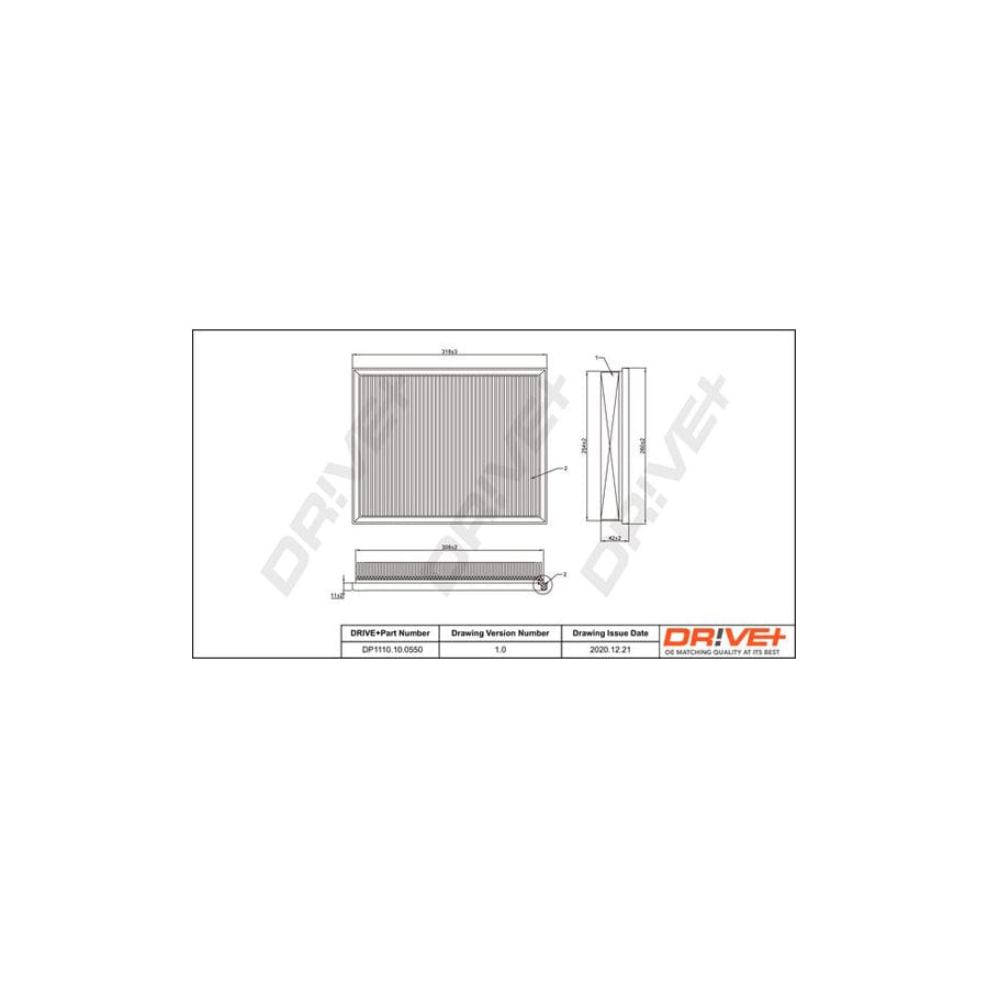 Dr!Ve+ Dp1110.10.0550 Air Filter