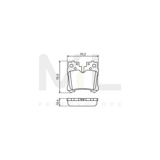 Bosch 0986494424 Brake Pad Set For Lexus Ls Iv (Xf40) BP1346 | ML Performance Car Parts
