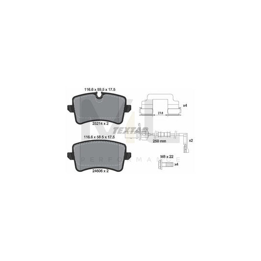 TEXTAR 2521404 Brake pad set for AUDI A8 D4 (4H2, 4H8, 4HC, 4HL) incl. wear warning contact | ML Performance Car Parts