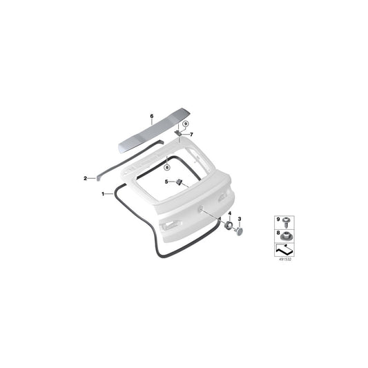 Genuine BMW 51767424402 Sealing For Roof Joint (Inc. X4 M, X4 M40dX & X4 M40iX) | ML Performance US