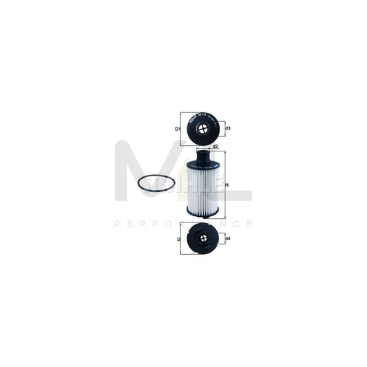 MAHLE ORIGINAL OX 774D Oil Filter Filter Insert | ML Performance Car Parts