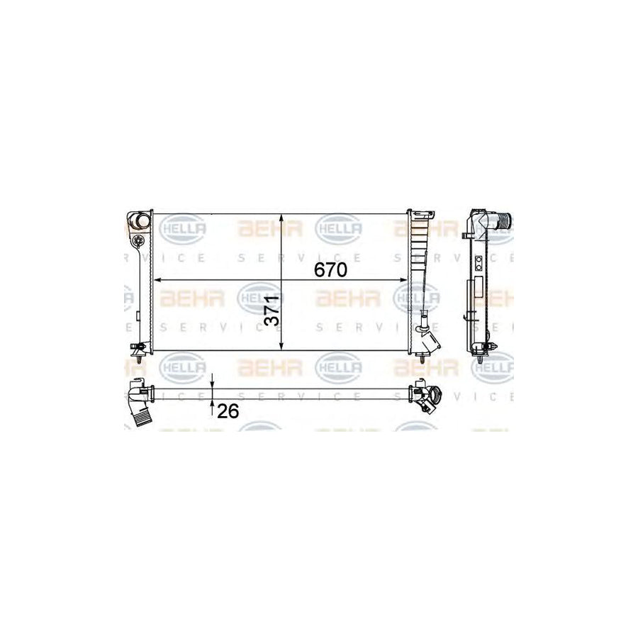 Hella 8MK 376 717-611 Engine Radiator