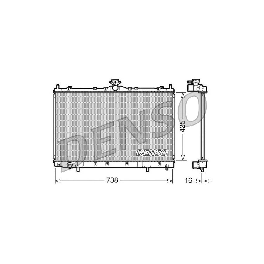 DENSO DRM45012 Engine Radiator for Mitsubishi Grandis (Na4W)