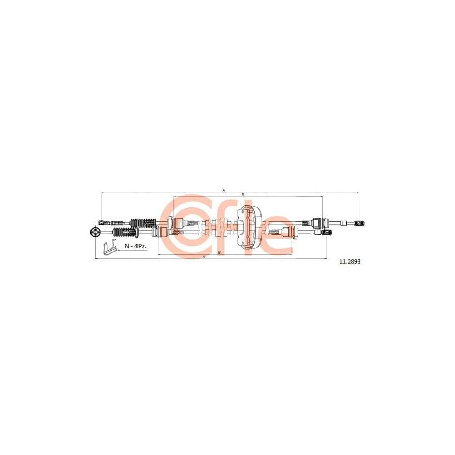Cofle 11.2893 Cable, Manual Transmission